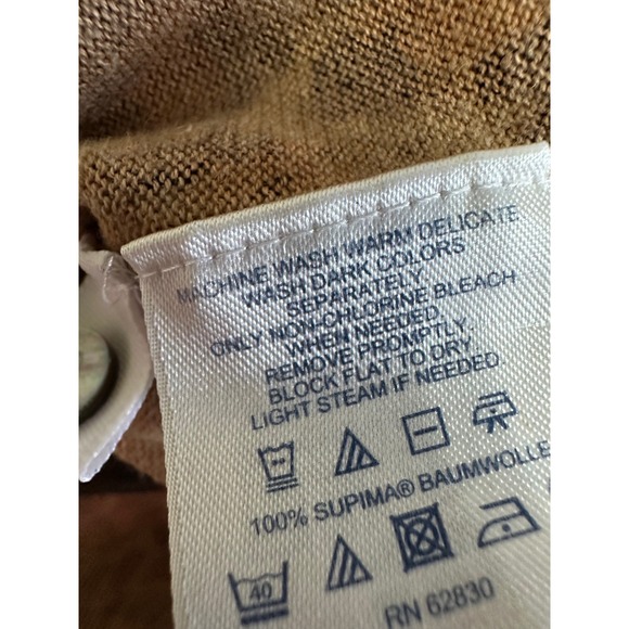 Lands End Womens XL Petite Leopard Print 100% Supima Cotton Cardigan Sweater - Picture 6 of 7